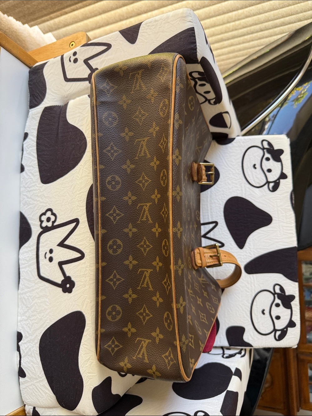Louis Vuitton Brown Monogram Satchel with Tan Handles Comes W/COA - Picture 15 of 16